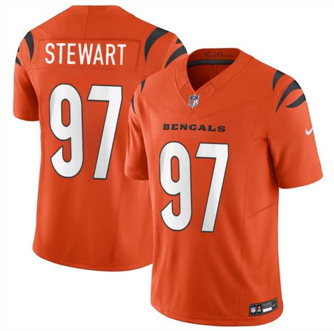 Men & Women & Youth Cincinnati Bengals #97 Shemar Stewart Orange 2025 Draft F.U.S.E. Vapor Untouchable Limited Stitched Jersey
